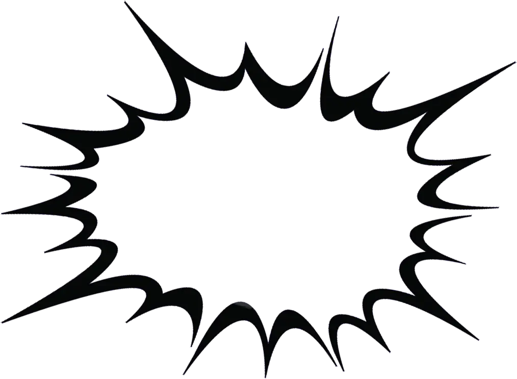 Comic Explosion Shape Graphic Design