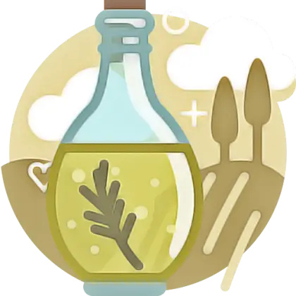 Bottle of Olive Oil with Herb for Cooking