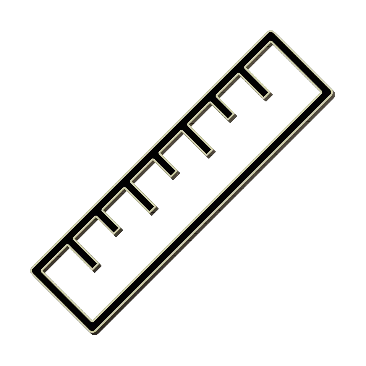 Black Ruler Icon