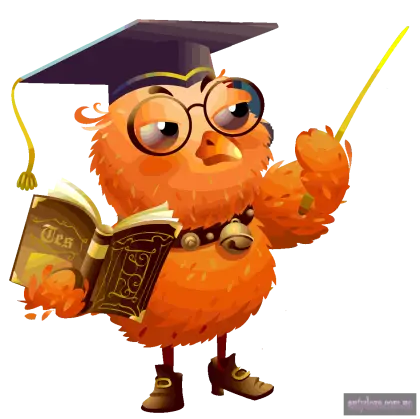 Educational Cartoon Owl with Glasses and Book