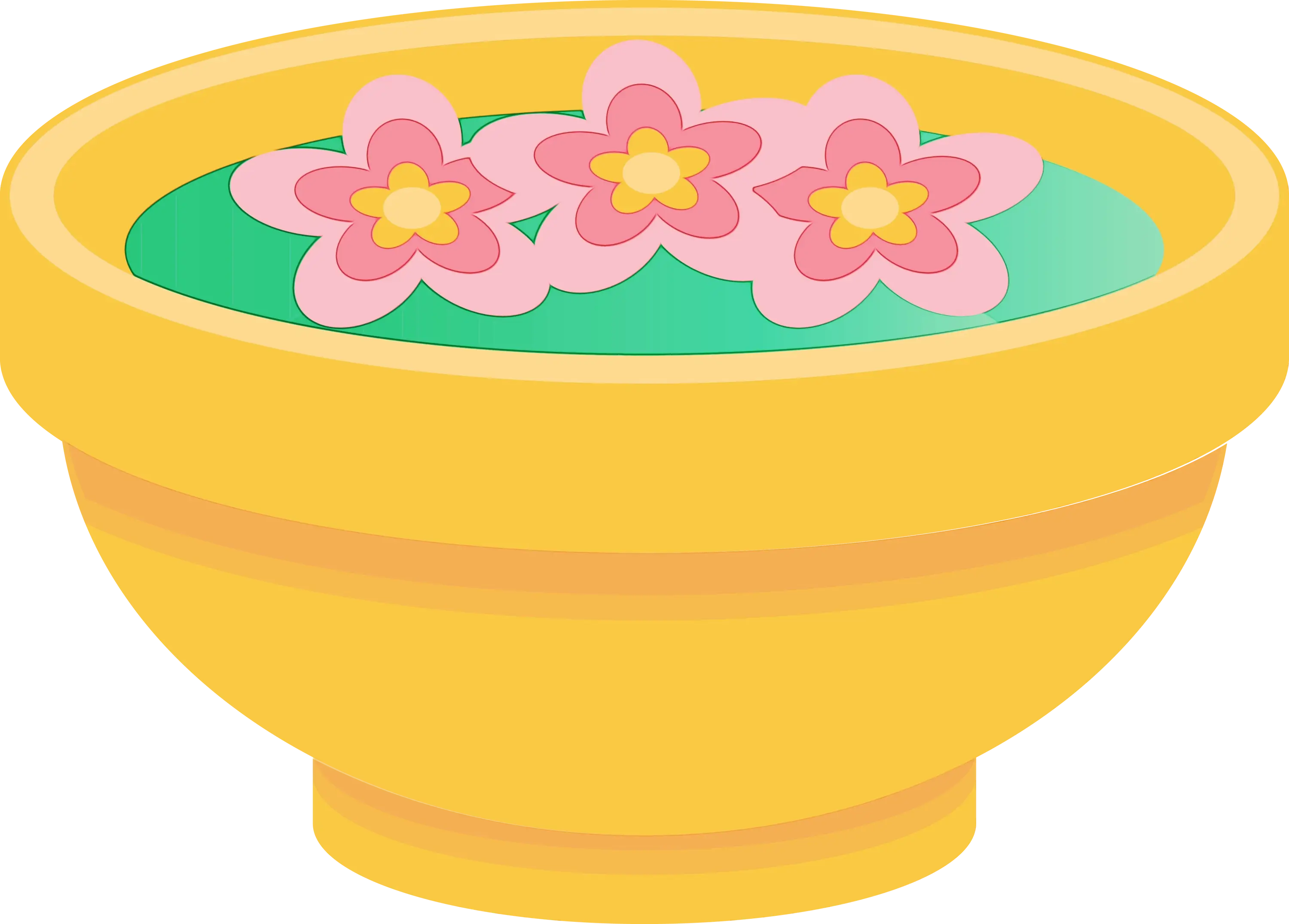 Bowl with Floating Floral Decorations