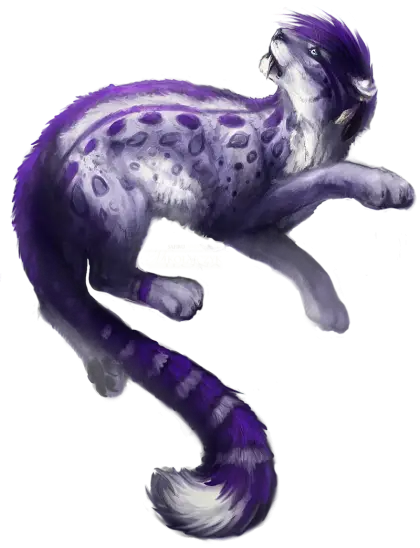 Purple Leopard Illustration