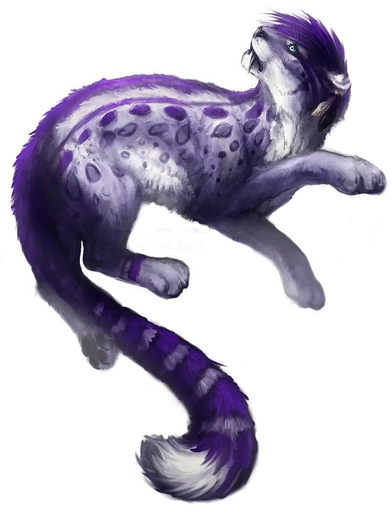 Purple Leopard Illustration