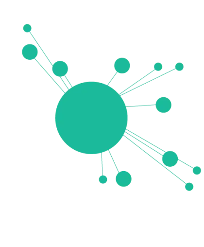 Abstract Graphic of Connected Green Dots