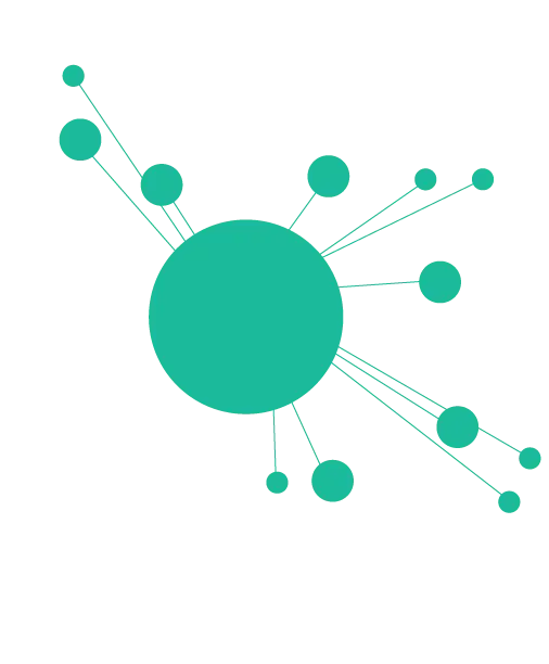Abstract Graphic of Connected Green Dots