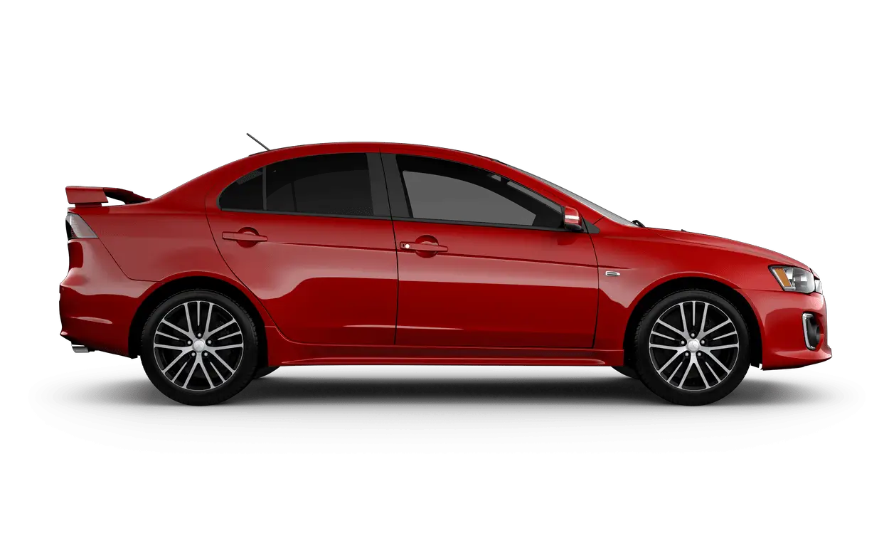 Red Sports Sedan Vehicle