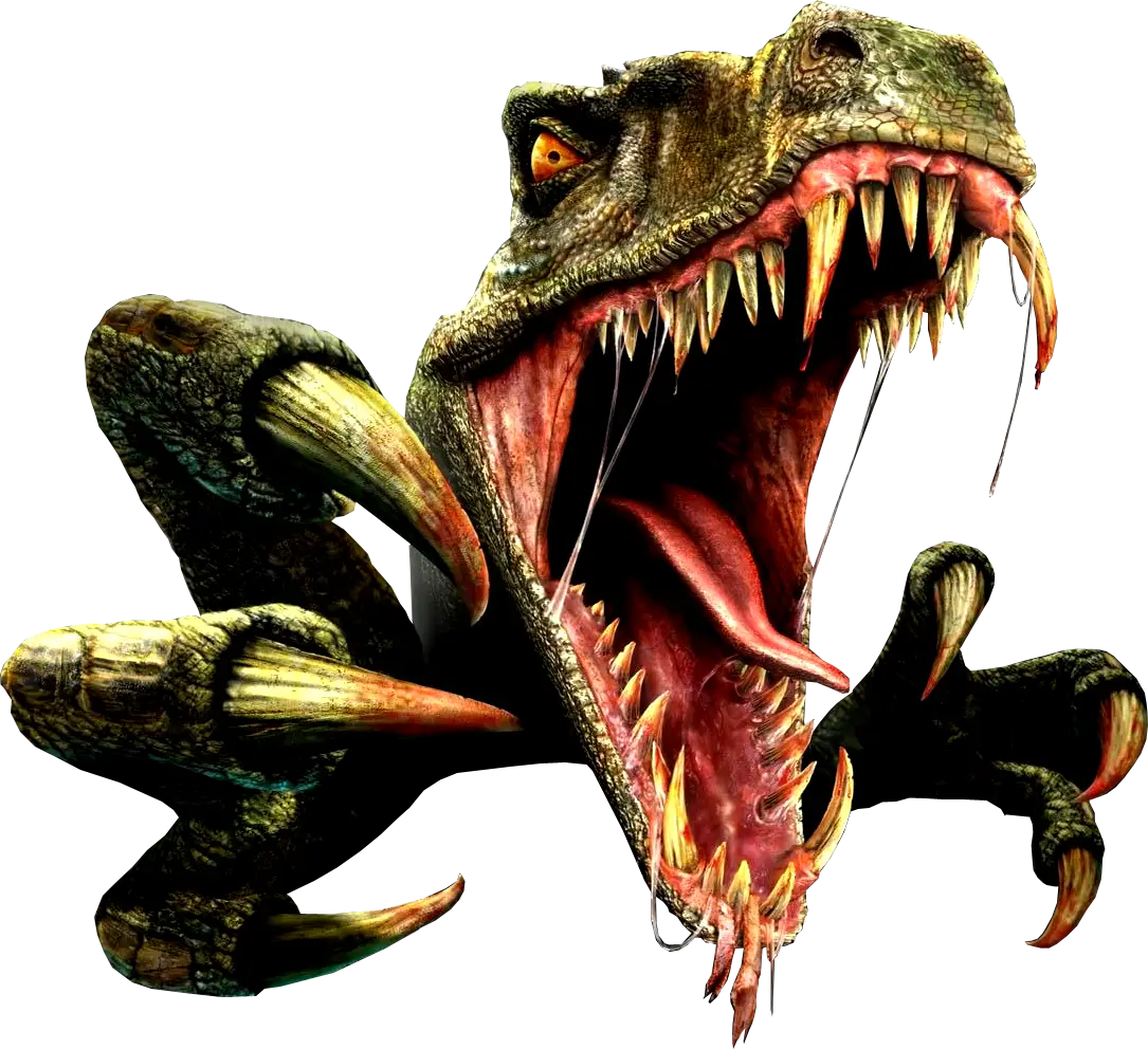Ferocious Roaring Dinosaur with Sharp Claws