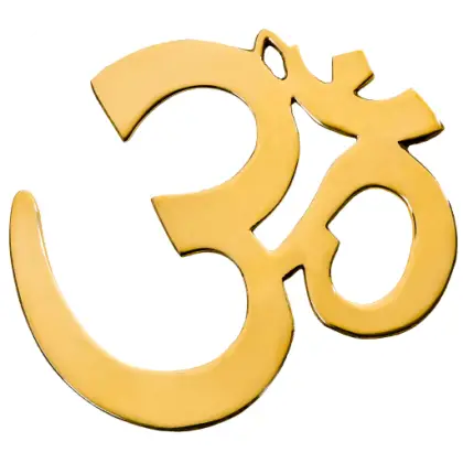 Golden Om Symbol for Spirituality