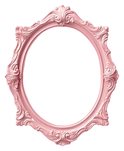 Pink Ornate Frame for Decorative Purposes