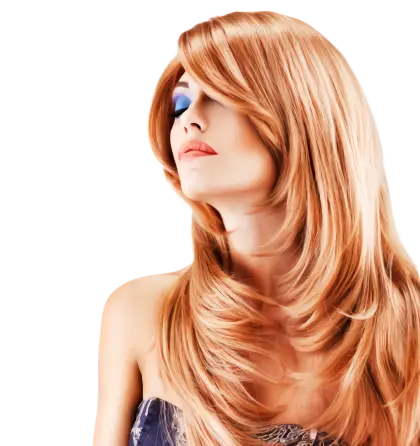 Model with Blonde Hair and Makeup