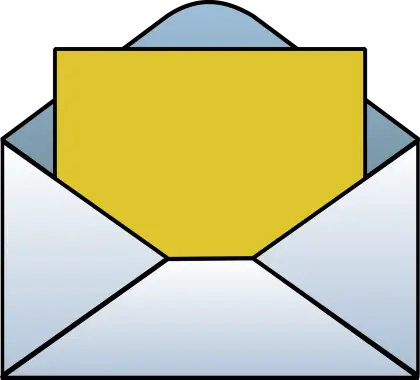 Open Envelope with Inserted Letter