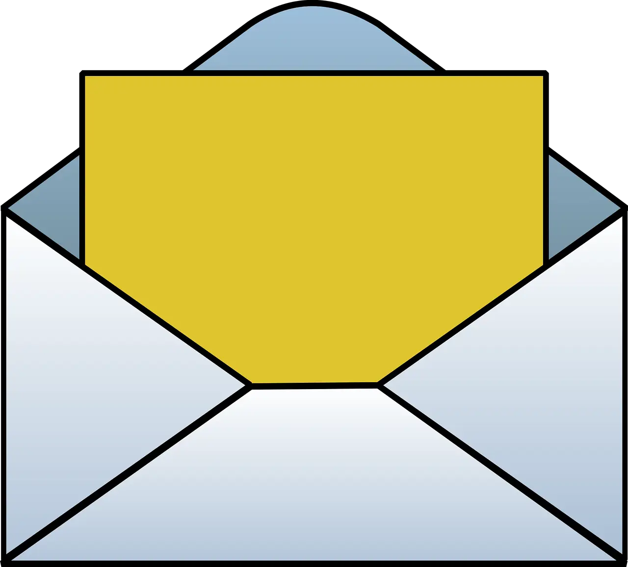 Open Envelope with Inserted Letter