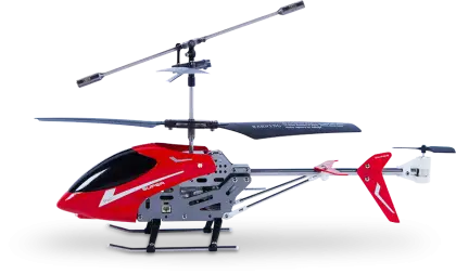 Red and White Helicopter Toy Design