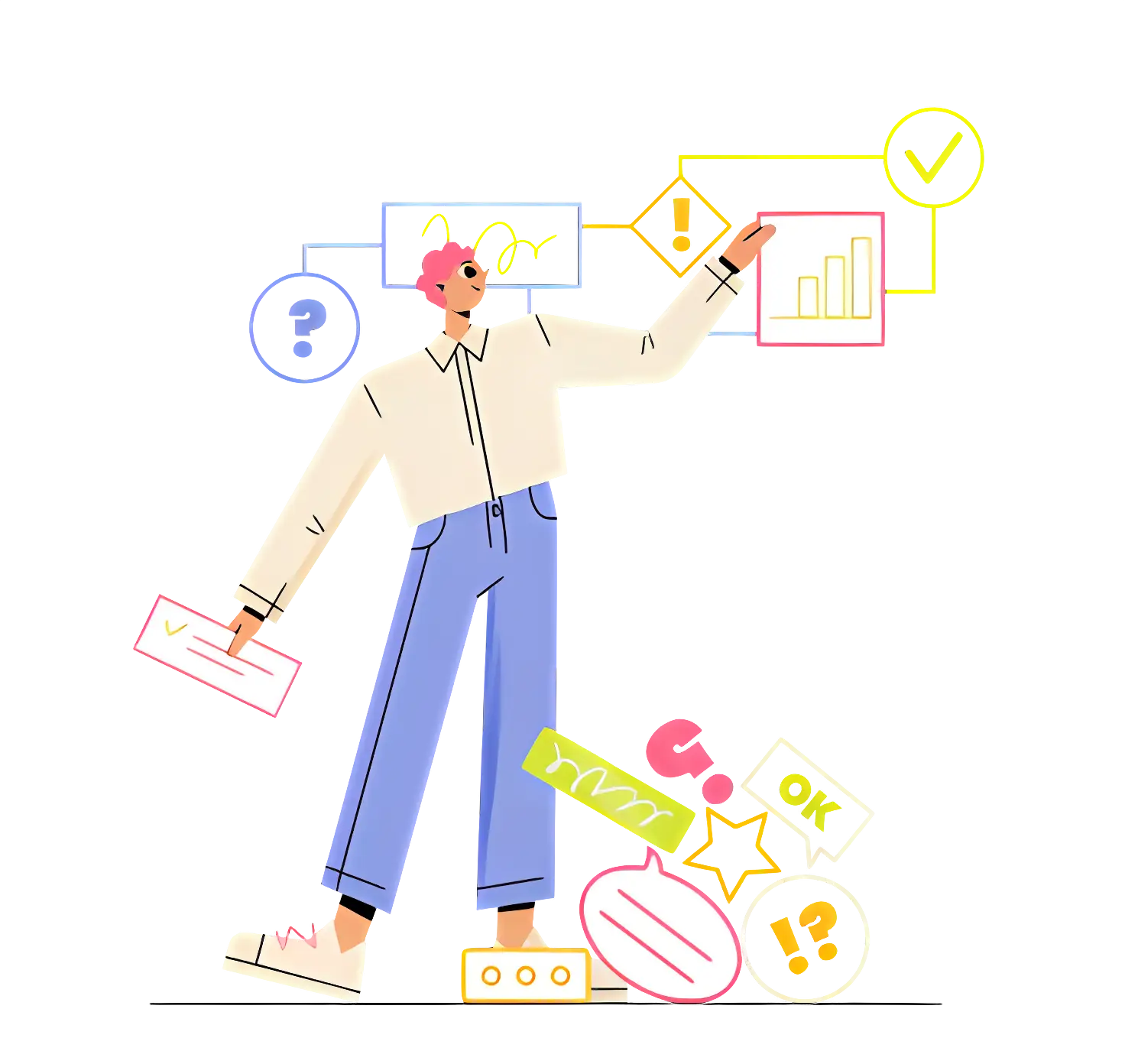 Person Analyzing Data
