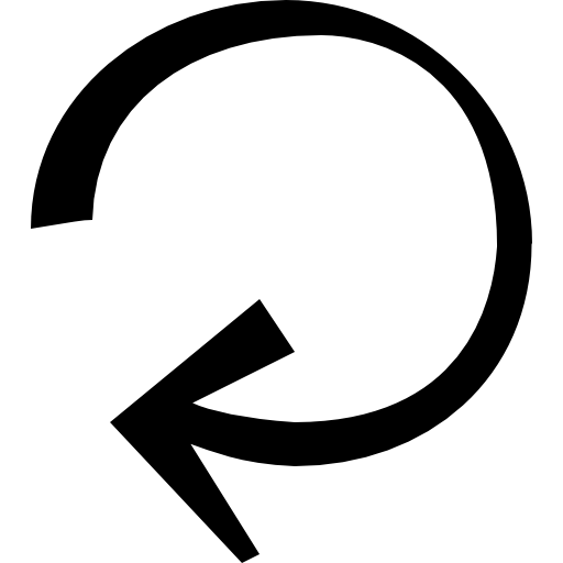 Curved Arrow Symbol for Direction or Navigation