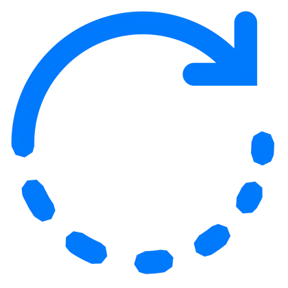 Dashed Right Arrow in Circle