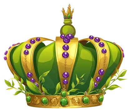 Green Jeweled Crown