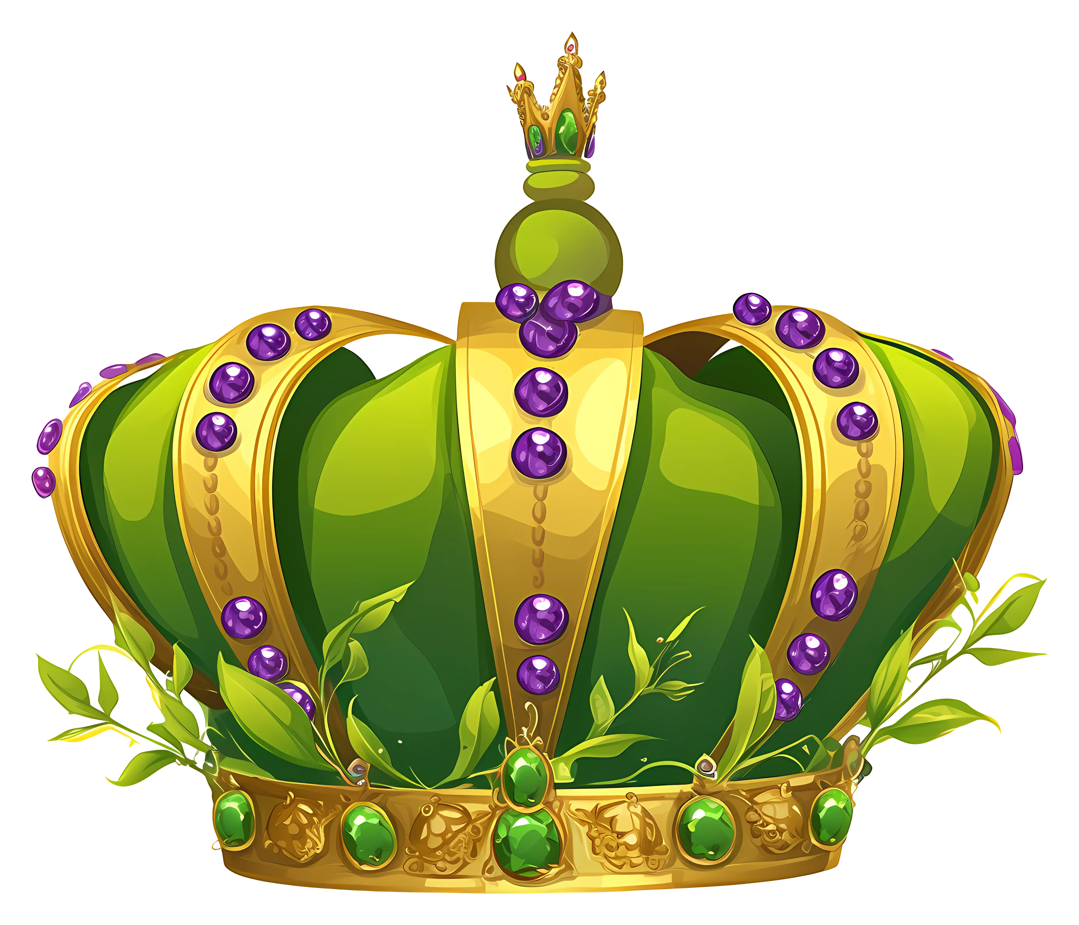 Green Jeweled Crown