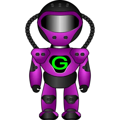 Cartoon Purple Robot with Sci-Fi Design