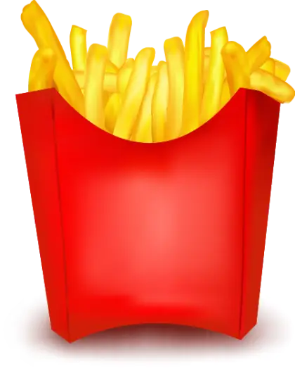 French Fries in Red Box Illustration