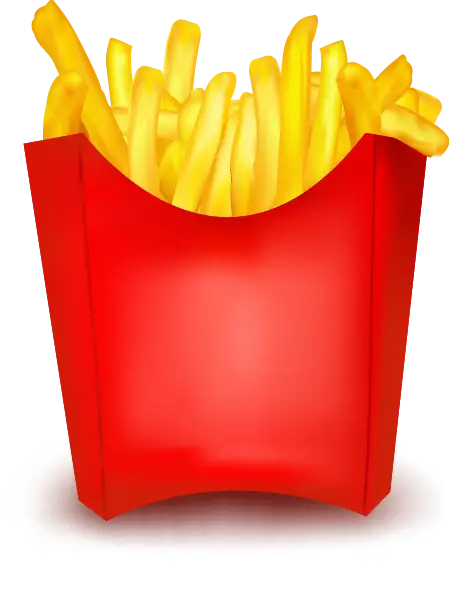 French Fries in Red Box Illustration