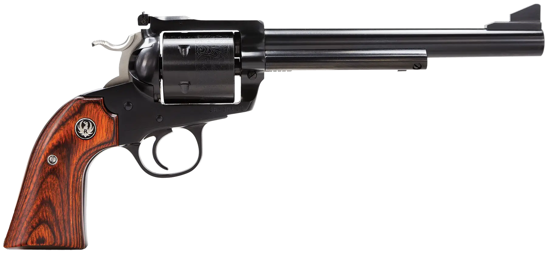 Single-Action Revolver with Long Barrel