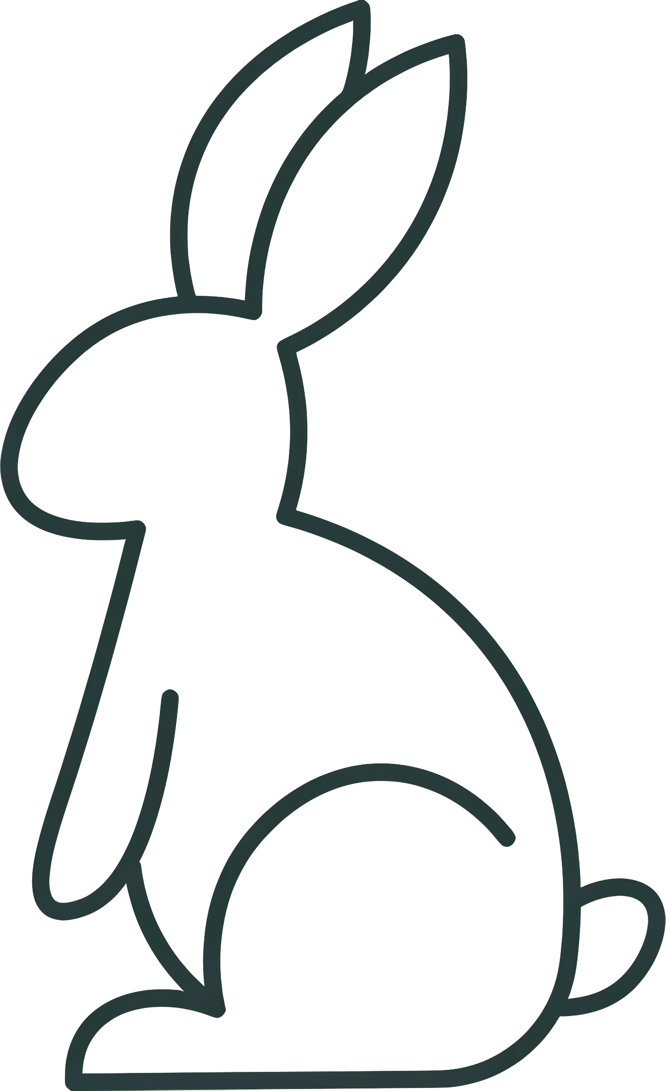 Minimalist Rabbit Line Drawing