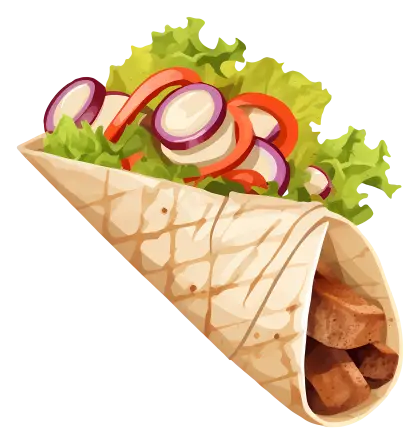 Vegetable Wrap with Fresh Ingredients