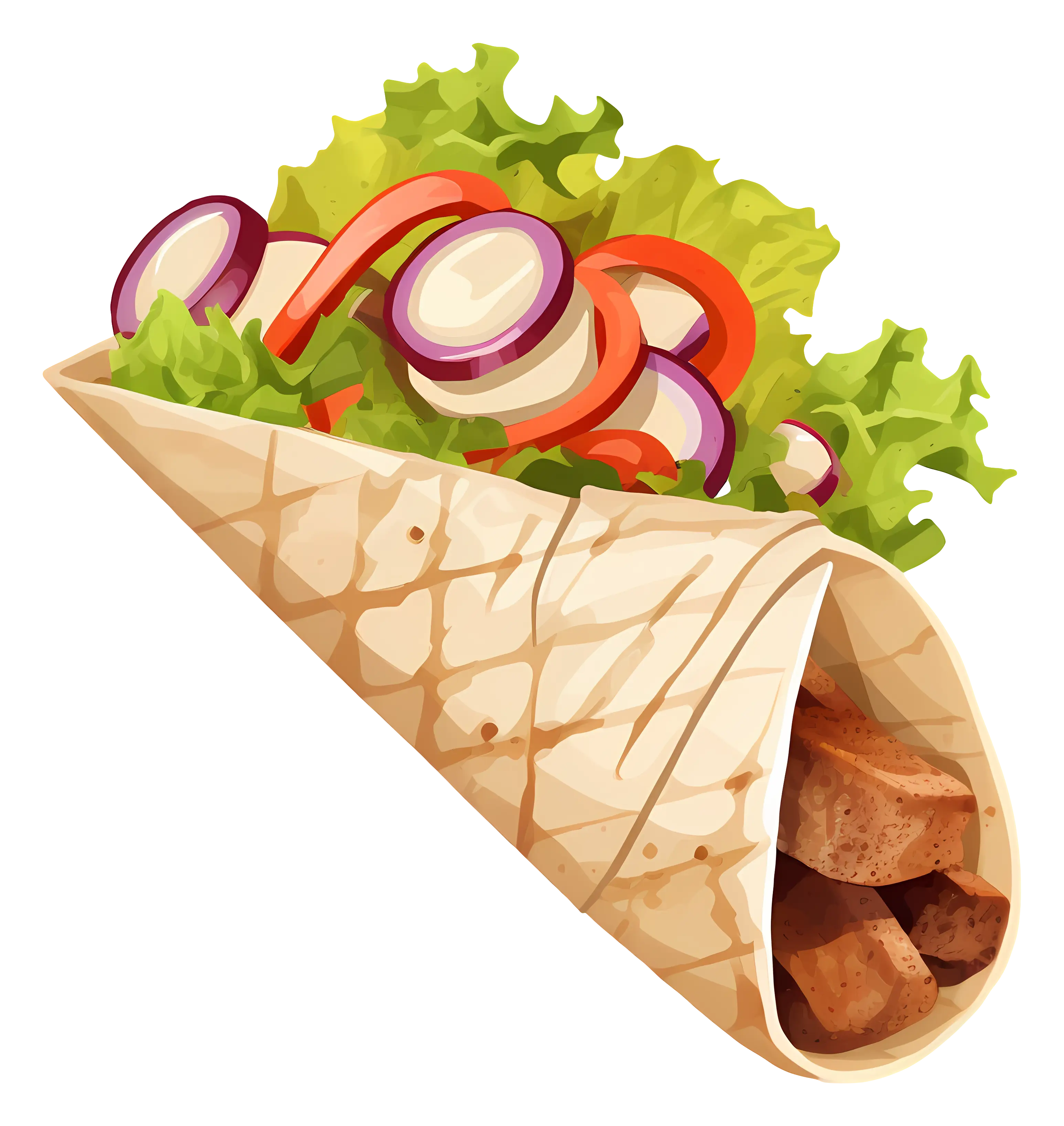 Vegetable Wrap with Fresh Ingredients