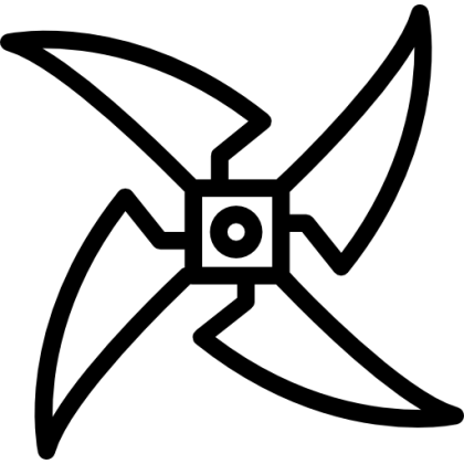 Black Shuriken Icon