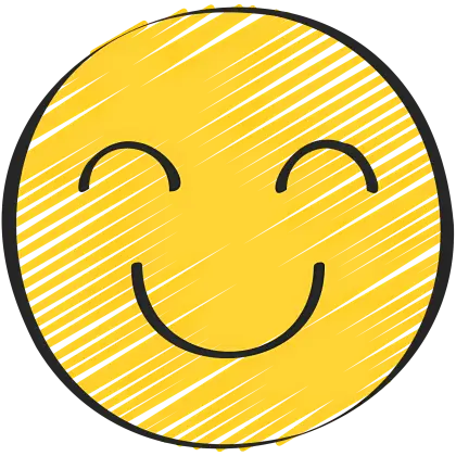 Yellow Striped Smiley Face Illustration