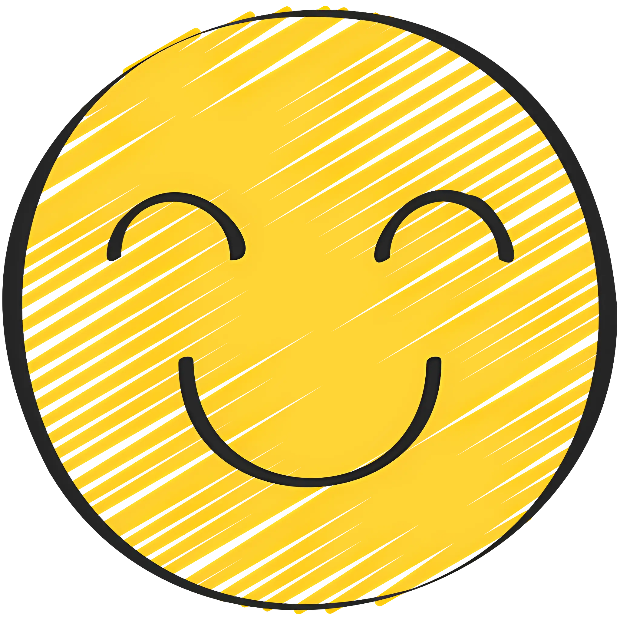 Yellow Striped Smiley Face Illustration