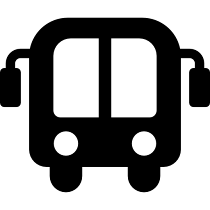 Black Bus Icon for Public Transport