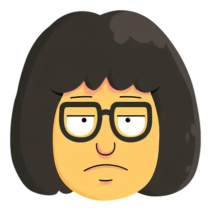 Cartoon Character with Glasses