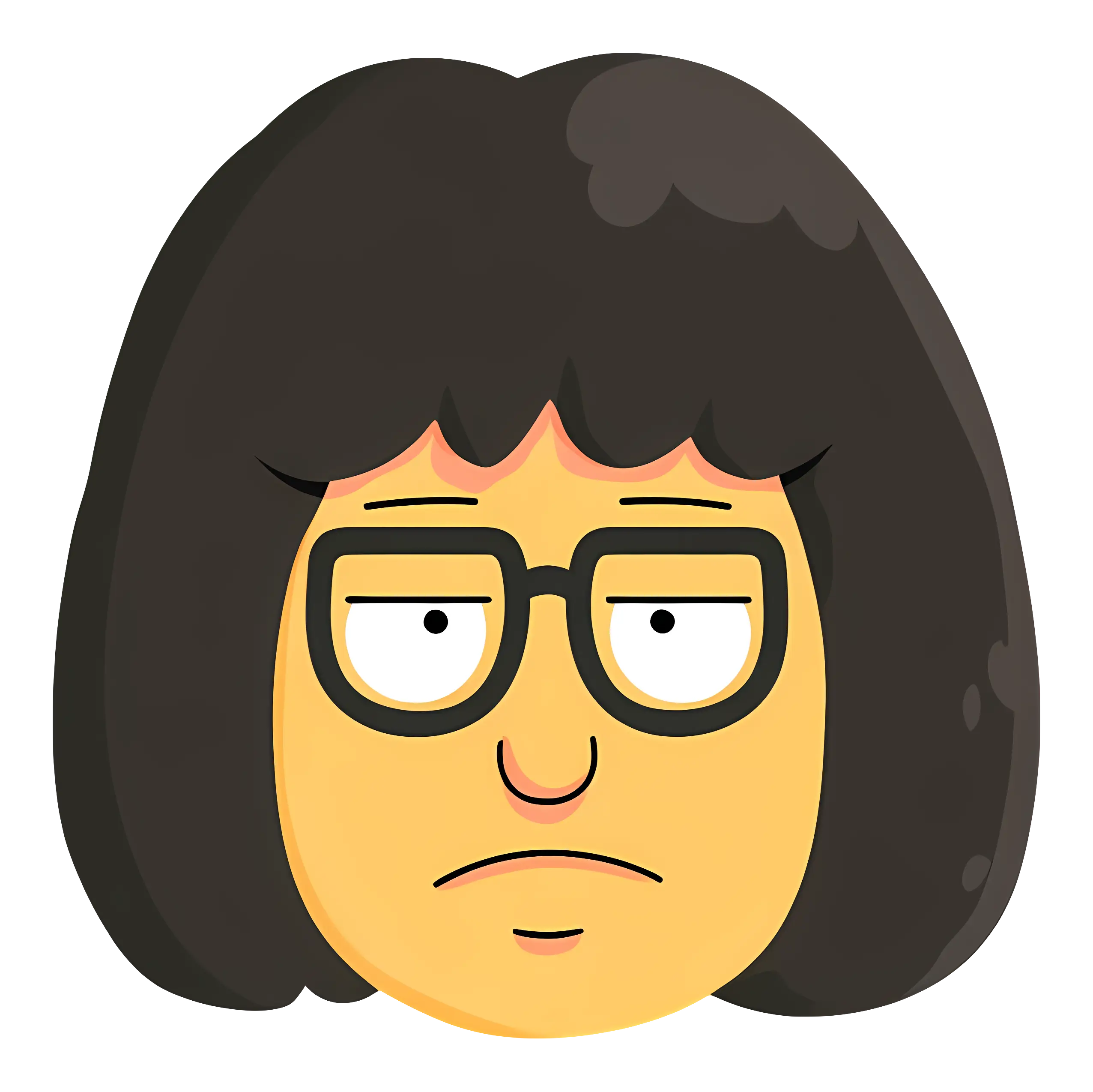 Cartoon Character with Glasses