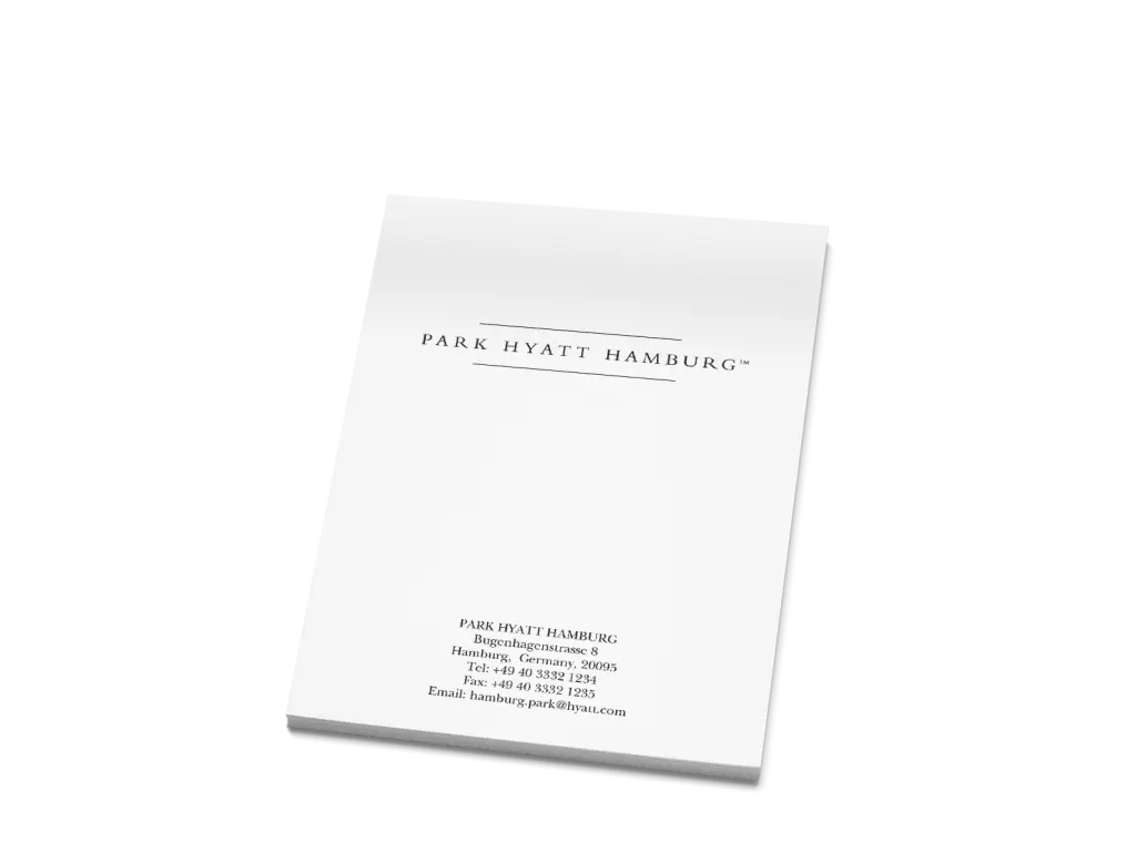 Park Hyatt Hamburg Notepad
