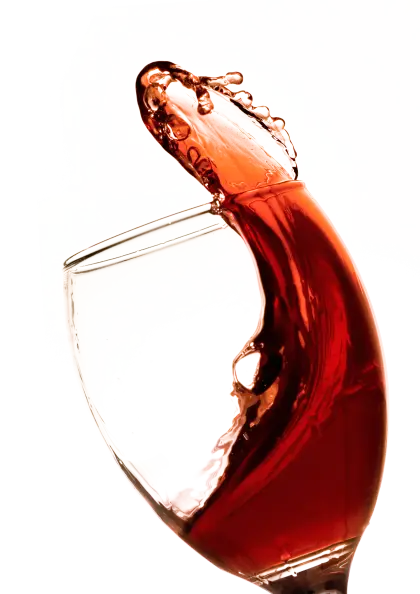 Red Wine Splash in Glass