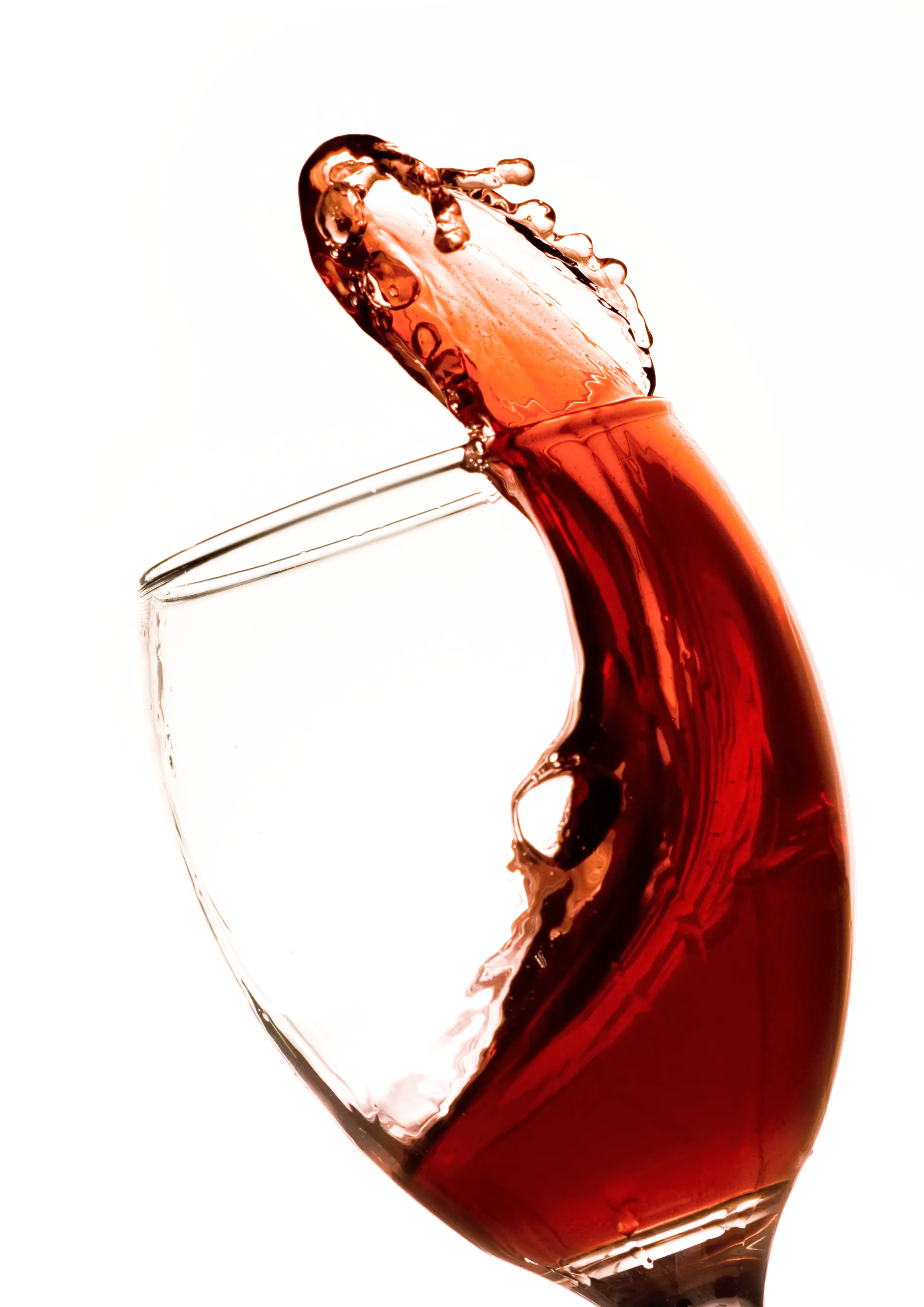 Red Wine Splash in Glass