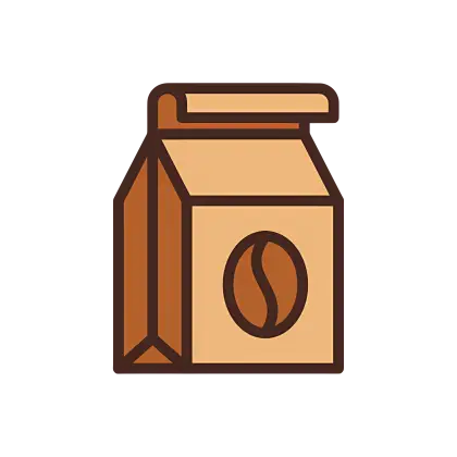 Simple Coffee Bag with Bean