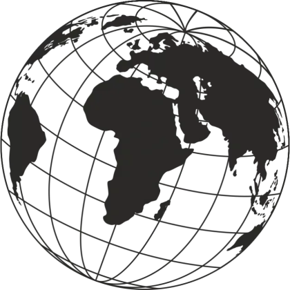 Black and White Globe Illustration