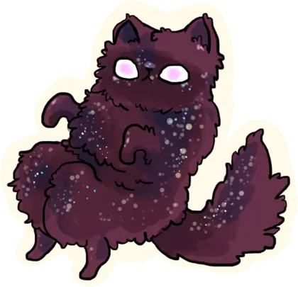 Cute Furry Cartoon Cat