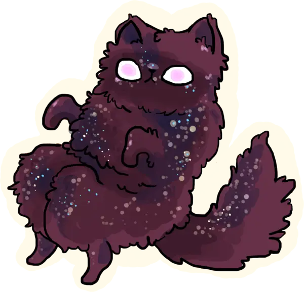 Cute Furry Cartoon Cat