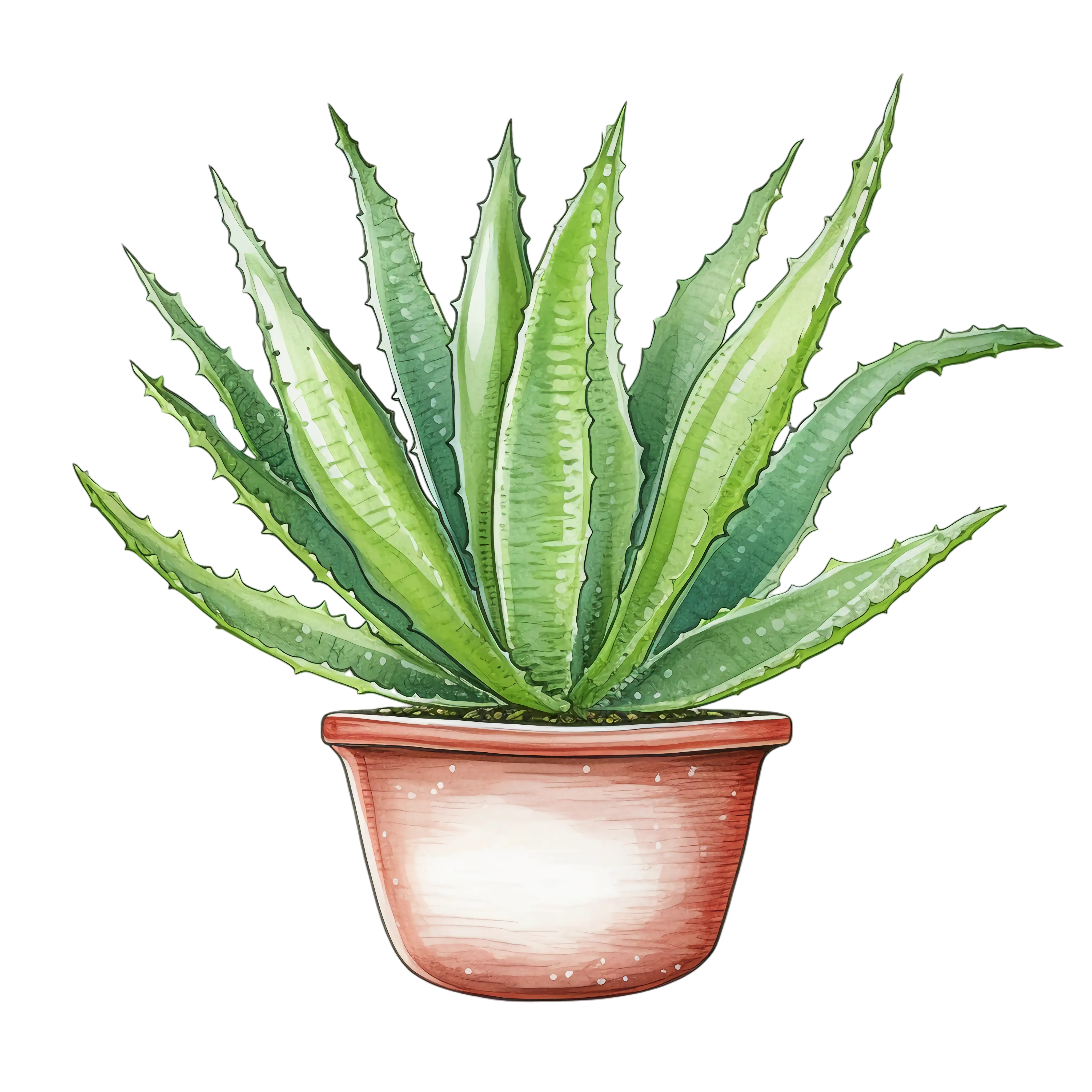 Aloe Vera Plant in a Pot