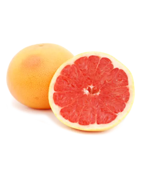 Fresh Cut Grapefruit on Transparent Background