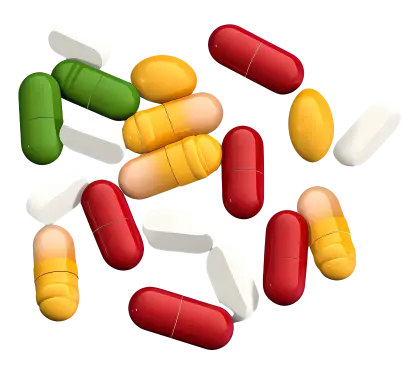 Colorful Capsules and Pills for Healthcare