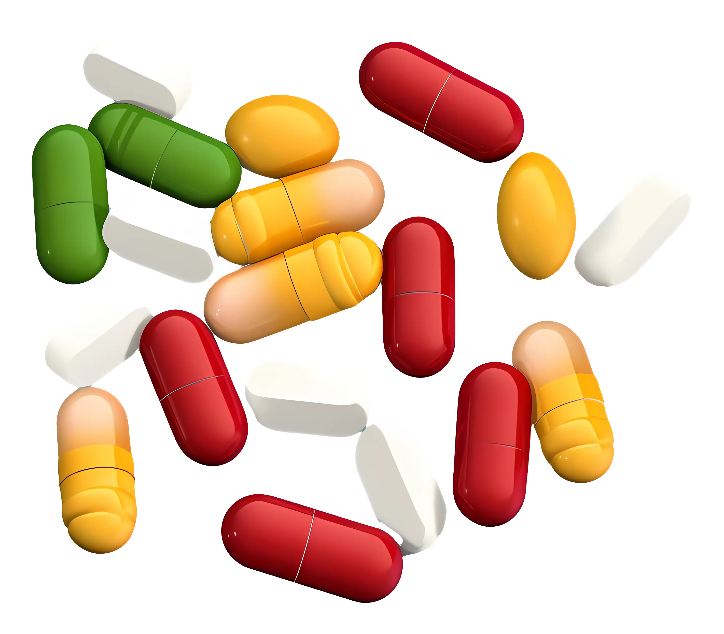Colorful Capsules and Pills for Healthcare
