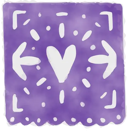 Purple Decorative Paper Cutout