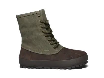 Green and Brown Lace-Up Boot