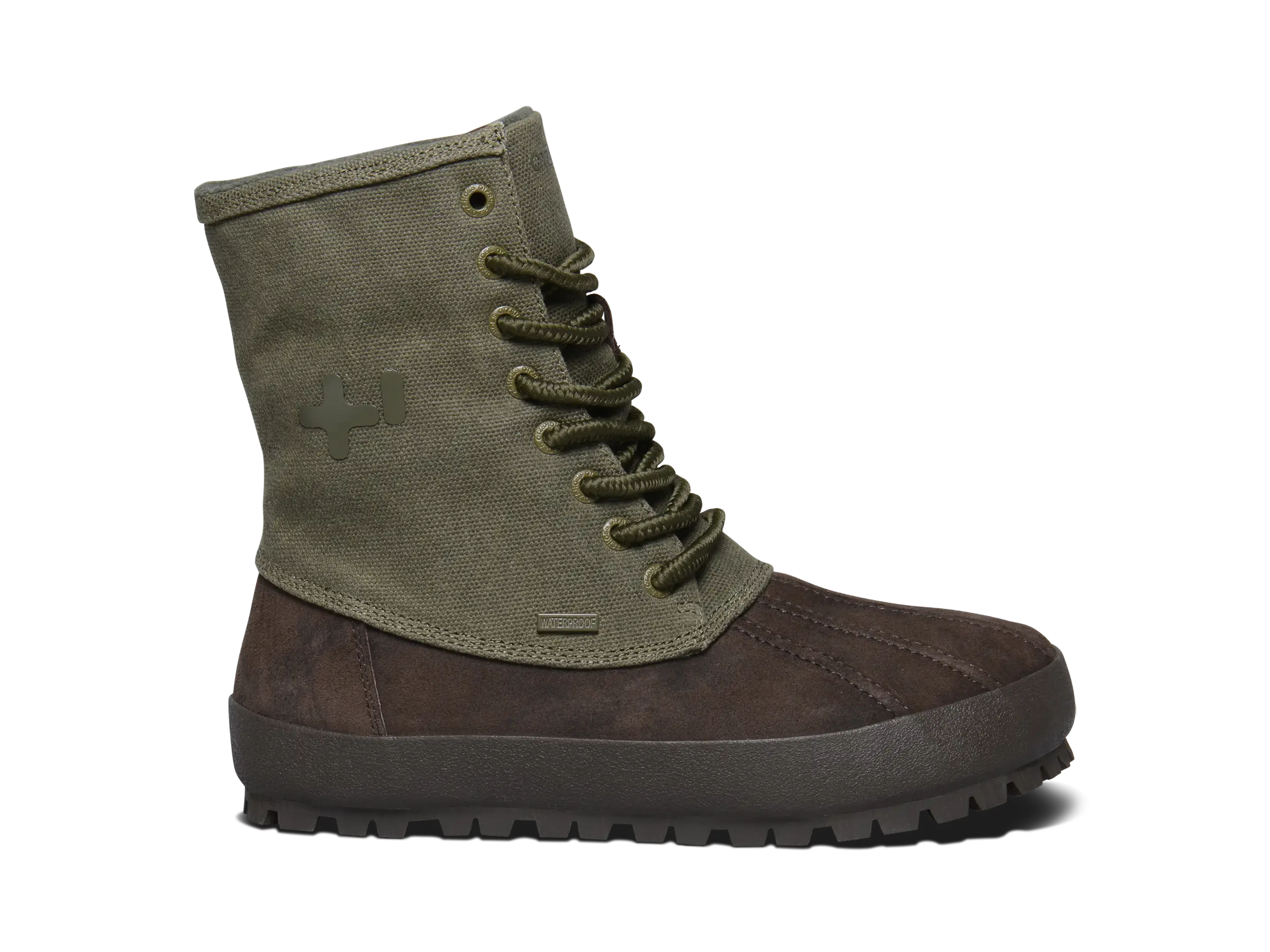 Green and Brown Lace-Up Boot