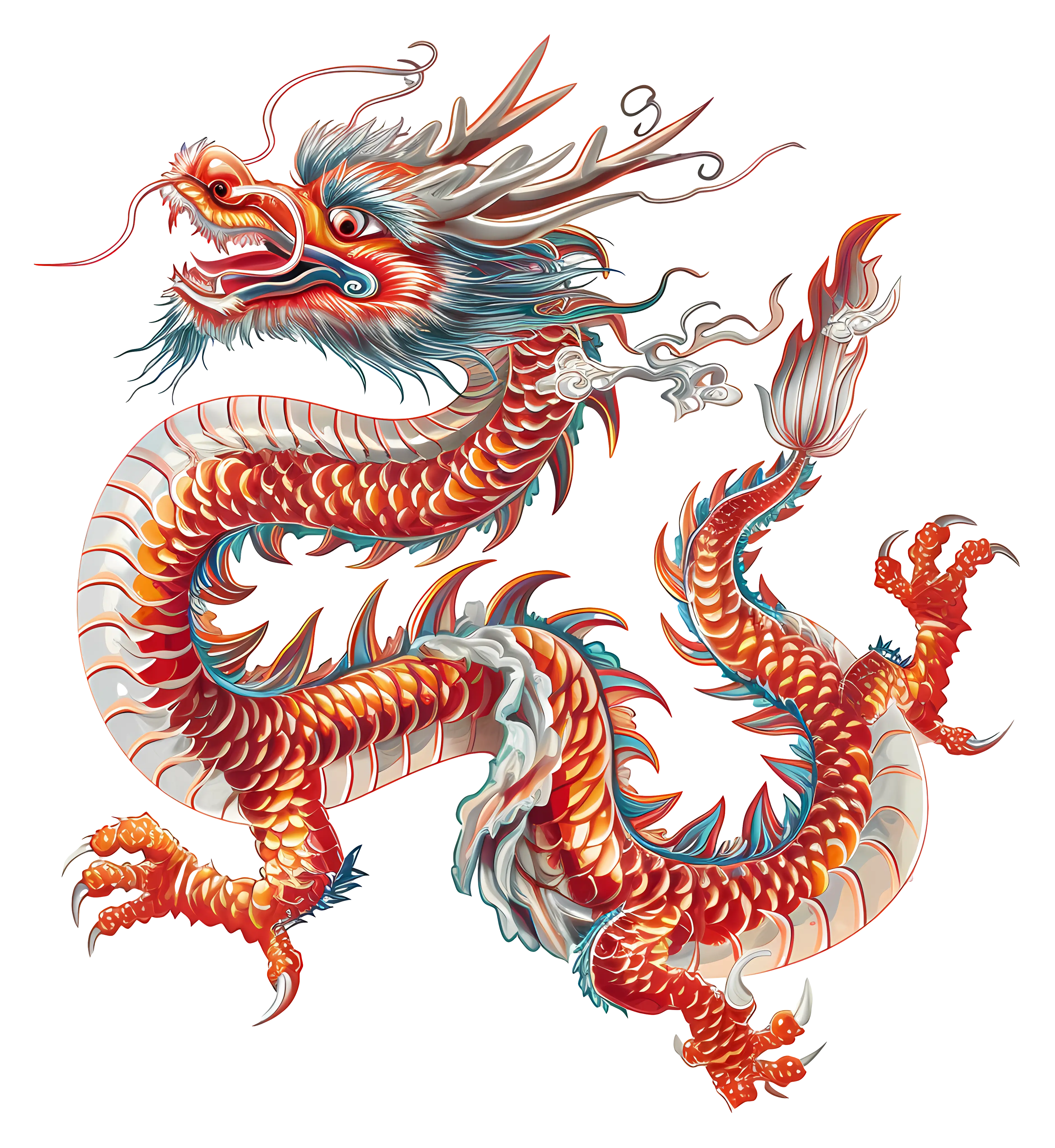 Red Chinese Dragon Artwork
